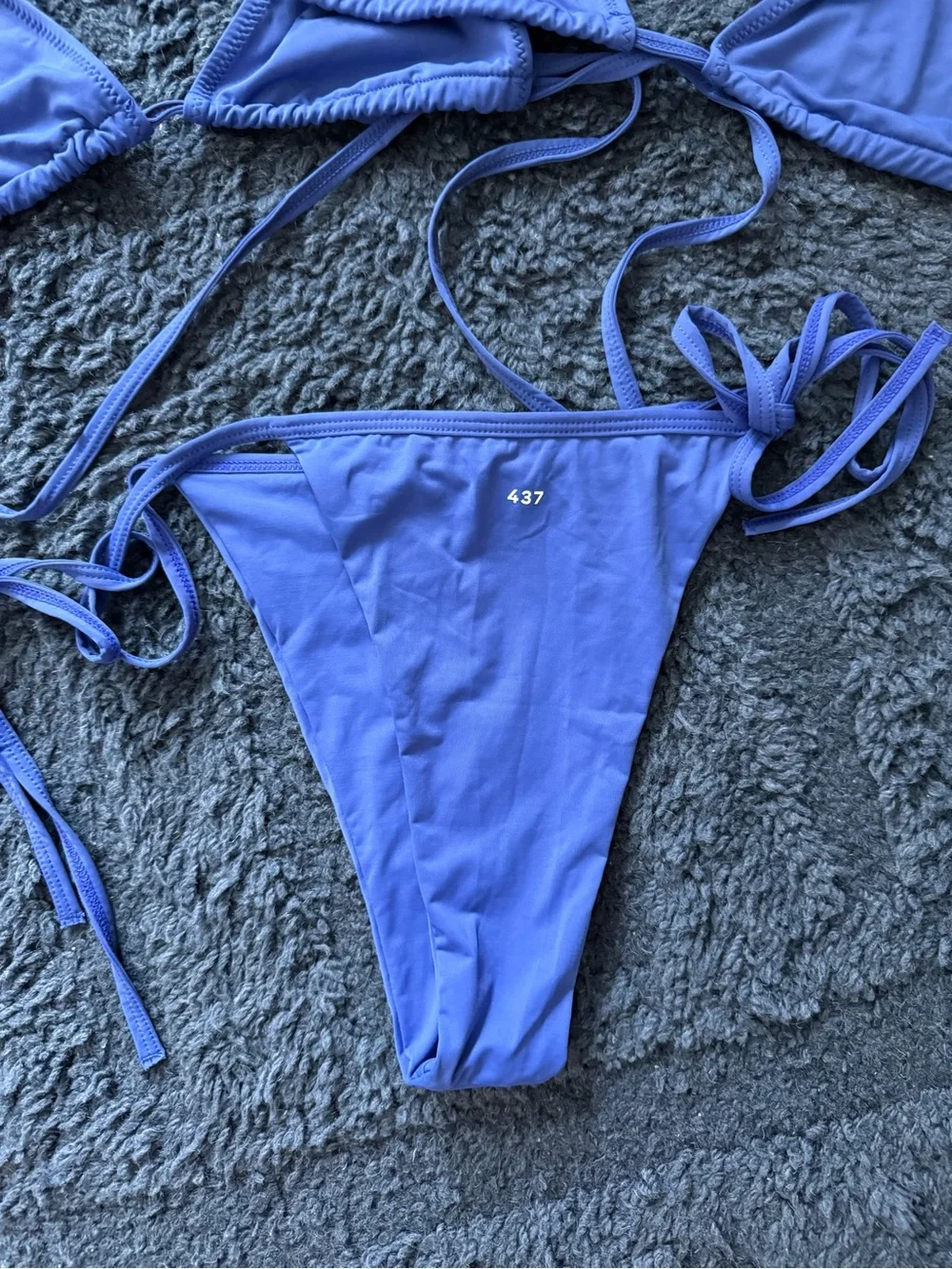 Classic Triangle Tie-Side Bikini - Blue